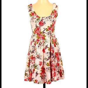 Kimchi Blue Floral Linen Skater Dress